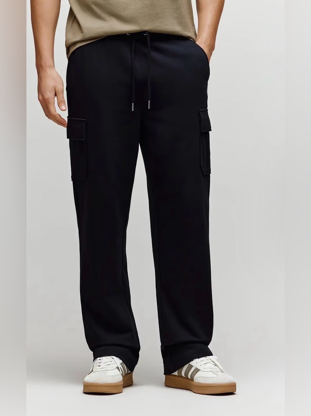 Psycho Bunny Mens Nash Cargo Sweatpant Black Small